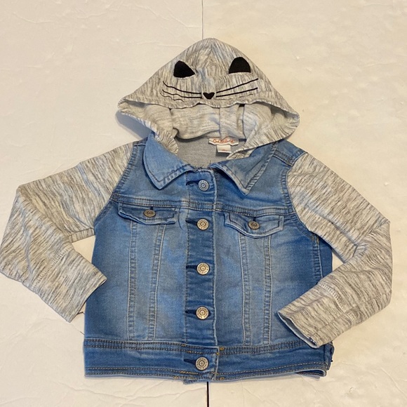 Cat & Jack Jackets & Coats Cat Jack Hooded Denim Jean Jacket With